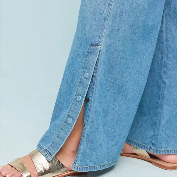Anthropologie Light Blue Flare Jeans - Picture 3 of 13